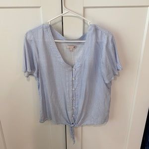 Blue striped blouse